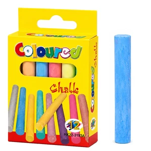 HK 12-Piece Coloured Chalk Set 8 cm – Non-Toxic, Dust-Reduced (HK-22)
